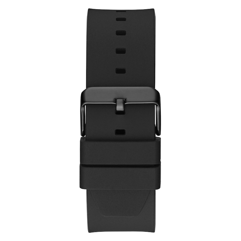 Main Image 3 of Guess Exposure Men's Stone Set Bezel Black Silicone Strap Watch