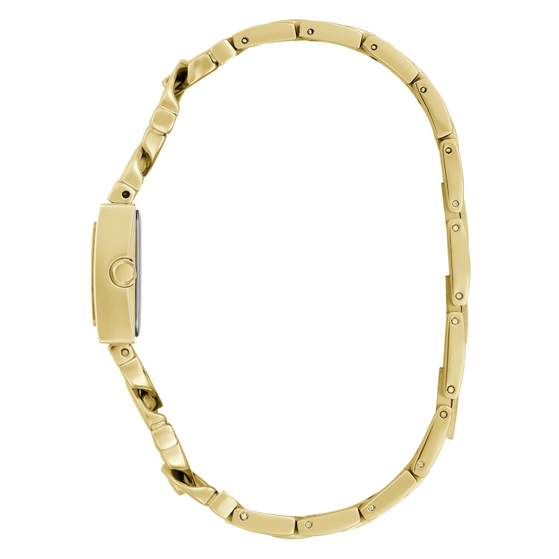 Guess Runaway Ladies' Gold Tone Half Curb Chain Bracelet Watch