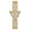 Thumbnail Image 0 of Guess Fame Ladies' Triangle Crystal Dial Gold Tone Stainless Steel Watch