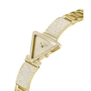 Thumbnail Image 4 of Guess Fame Ladies' Triangle Crystal Dial Gold Tone Stainless Steel Watch
