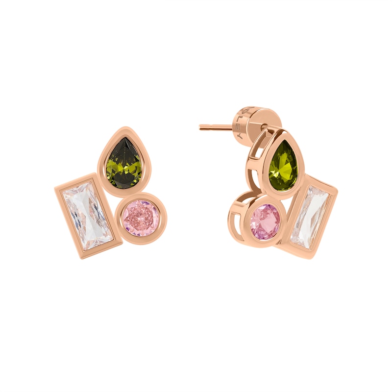 Main Image 1 of Radley Ladies' Tulip Street 18ct Rose Gold Plated Multi Shaped Czech Stone Earrings