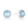 Thumbnail Image 0 of Emmy London Platinum Plated Sterling Silver Blue Glass Earrings