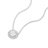 Thumbnail Image 1 of The Forever Diamond Sterling Silver 0.25ct Diamond Round Halo Necklace