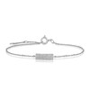 Thumbnail Image 1 of Sterling Silver Diamond Chain ID Bracelet