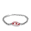 Thumbnail Image 0 of Diesel Men's Red Enamel And Stainless Steel Chain Bracelet