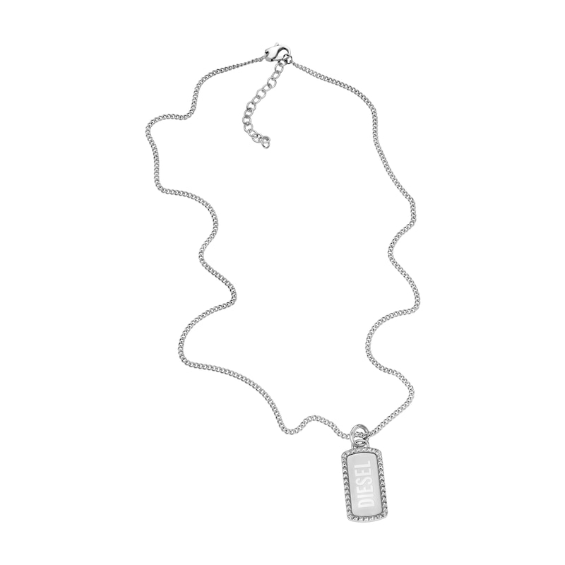 Main Image 2 of Diesel Men's Stainless Steel Dog Tag Necklace