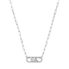 Thumbnail Image 0 of Michael Kors Ladies' MK Cubic Zirconia Paper Link Stainless Steel Chain Necklace