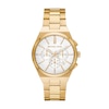 Thumbnail Image 0 of Michael Kors Lennox Men's White Chronograph Dial Gold Tone Stainless Steel Bracelet Watch