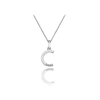 Thumbnail Image 1 of Hot Diamonds Sterling Silver Diamond Set Micro 'C' Pendant Necklace