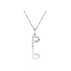 Thumbnail Image 0 of Hot Diamonds Sterling Silver Diamond Set Micro 'P' Pendant Necklace
