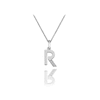 Thumbnail Image 0 of Hot Diamonds Sterling Silver Diamond Set Micro 'R' Pendant Necklace