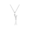 Thumbnail Image 1 of Hot Diamonds Sterling Silver Diamond Set Micro 'Y' Pendant Necklace