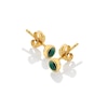 Thumbnail Image 1 of Hot Diamonds X Jac Jossa 18ct Yellow Gold Plated Revive Malachite Round Stud Earrings