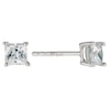 Thumbnail Image 1 of Sterling Silver Cubic Zirconia 4mm Square Stud Earrings