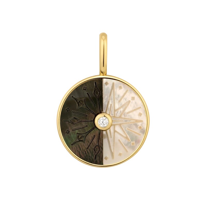 Main Image 1 of Ania Haie Sterling Silver Gold Plated Two-Tone Celestial Charm