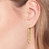 Thumbnail Image 2 of Tommy Hilfiger Ladies' Chain Link Gold tone Hoop Earrings