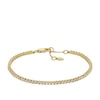 Thumbnail Image 0 of Fossil All Stacked Up Ladies' Gold-Tone Brass Tennis Chain Bracelet
