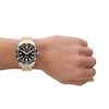 Thumbnail Image 4 of Armani Exchange Men's Black Wave Textured Dial Two Tone Stainless Steel Watch