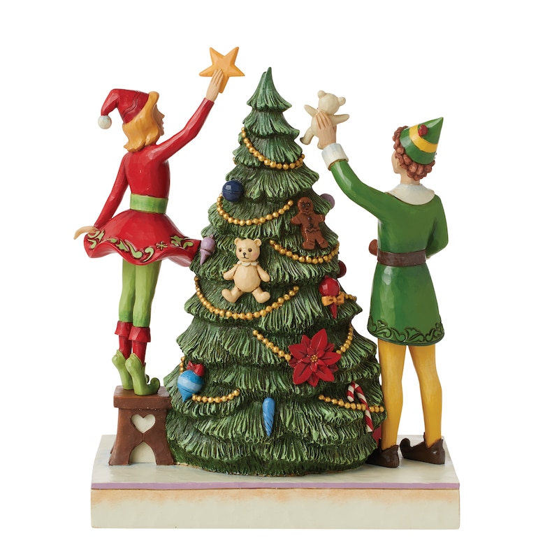 Buddy The Elf With Jovie Decorating Figurine