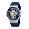 Thumbnail Image 1 of Maserati Potenza Men's Bold Skeleton Logo Dial Blue Silicone Strap Watch