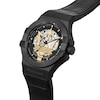 Thumbnail Image 4 of Maserati Potenza Men's Bold Skeleton Logo Dial Black Leather Strap Watch