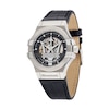 Thumbnail Image 0 of Maserati Potenza Men's Skeleton Logo Dial Black Leather Strap Watch