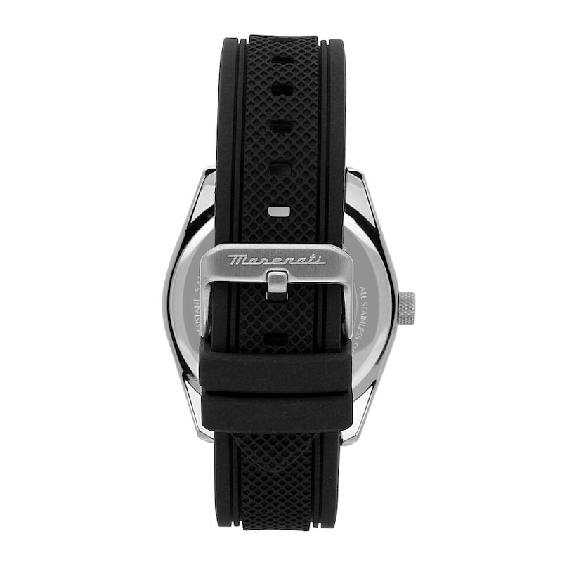 Maserati Attrazione Men's Black Dial Black Silicone Strap Watch