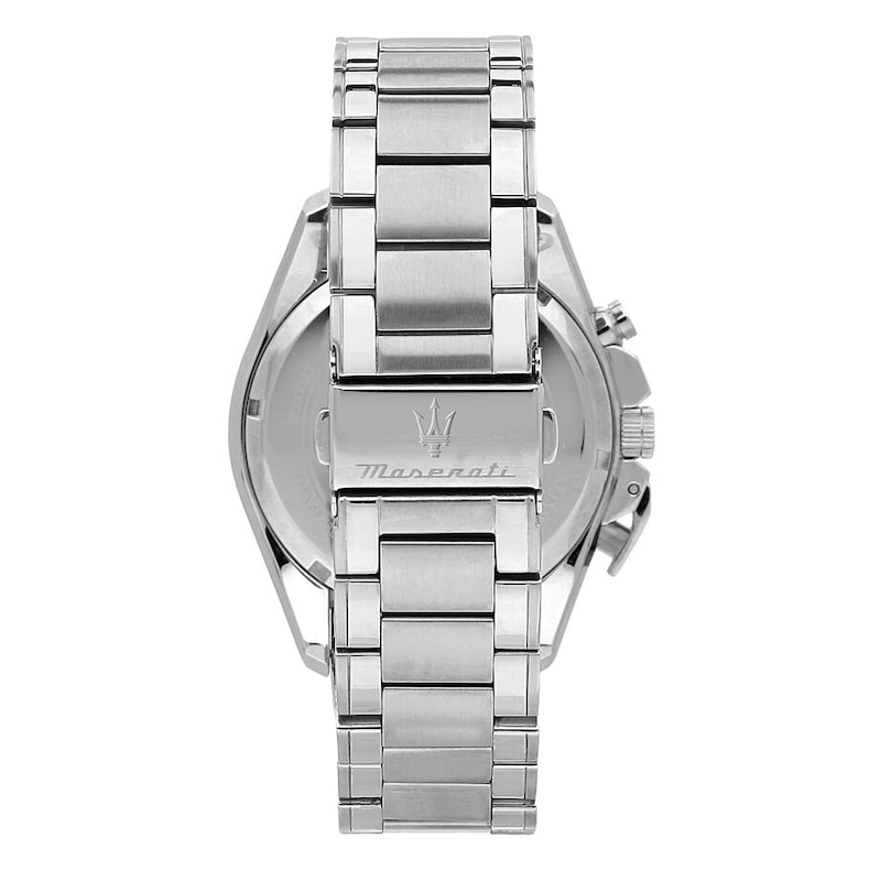 Maserati Traguardo Men's Black Chronograph Dial Stainless Steel Bracelet Watch