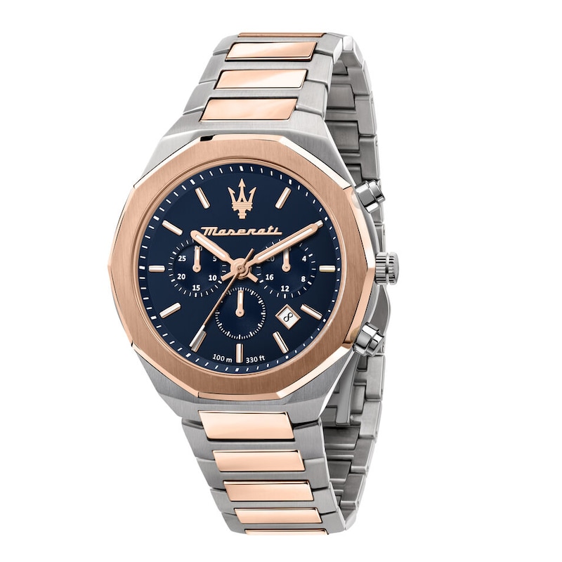 Main Image 1 of Maserati Stile Men's Blue Chronograph Dial Two Tone Stainless Steel Watch