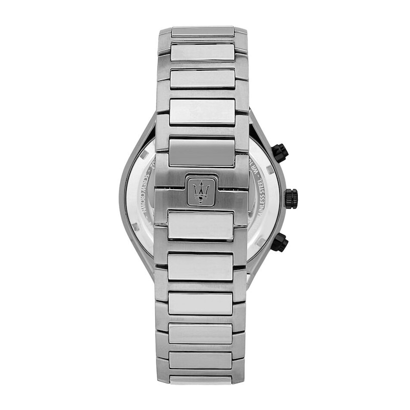 Maserati Stile Men's Black Chronograph Dial Stainless Steel Bracelet Watch