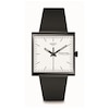 Thumbnail Image 0 of Swatch What If…Black? White Square Dial Black Biosourced Black Strap Watch