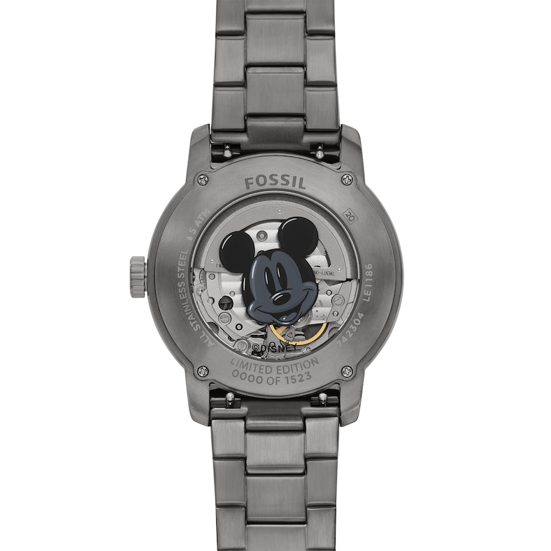 Fossil Disney Mickey Mouse Limited Edition Smoke Stainless Steel Bracelet Watch