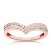 Thumbnail Image 0 of 9ct Rose Gold 0.15ct Diamond V-Shape Eternity Ring