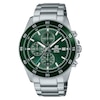 Thumbnail Image 0 of Casio Edifice EFR-526D-3AVUEF Men's Green Dial Stainless Steel Bracelet Watch