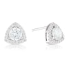 Thumbnail Image 1 of Sterling Silver Cubic Zirconia Trillion Halo Stud Earrings