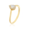 Thumbnail Image 2 of 9ct Yellow Gold Cubic Zirconia Halo Pear Ring