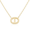 Thumbnail Image 1 of 9ct Yellow Gold Puff Mariner Link Necklace