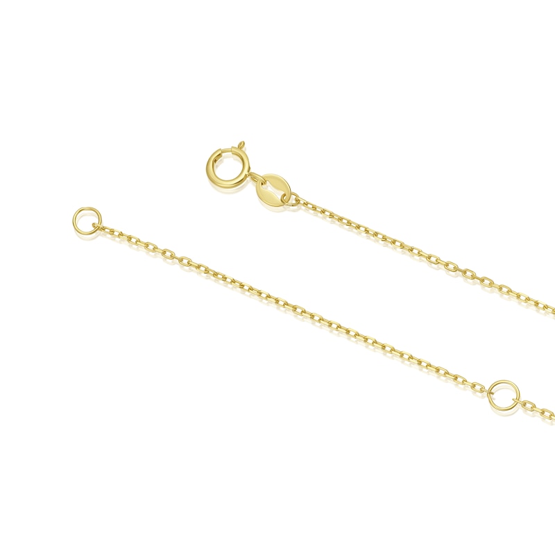 Main Image 3 of 9ct Yellow Gold Puff Mariner Link Necklace