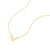 Thumbnail Image 1 of 9ct Yellow Gold V Shape Pendant Necklace
