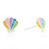 Thumbnail Image 1 of Children's Sterling Silver Pastel Coloured Shell Stud Earrings