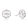 Thumbnail Image 1 of Sterling Silver Beaded Flower Pattern Stud Earrings