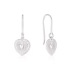 Thumbnail Image 1 of Sterling Silver Texture Heart Drop Earrings