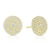 Thumbnail Image 1 of 9ct Yellow Gold Pavé Flat Round Stud Earrings