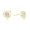 Thumbnail Image 0 of 9ct Yellow Gold Heart Shaped Cubic Zirconia Stud Earrings