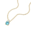 Thumbnail Image 2 of 9ct Yellow Gold Blue & Clear Cubic Zirconia Pendant Necklace