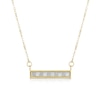 Thumbnail Image 0 of 9ct Yellow Gold Glitter Rectangle Pendant Necklace