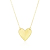 Thumbnail Image 1 of 9ct Yellow Gold Diamond Cut Heart Pendant Necklace