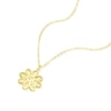 Thumbnail Image 2 of 9ct Yellow Gold Double Finish Flower Pendant Necklace