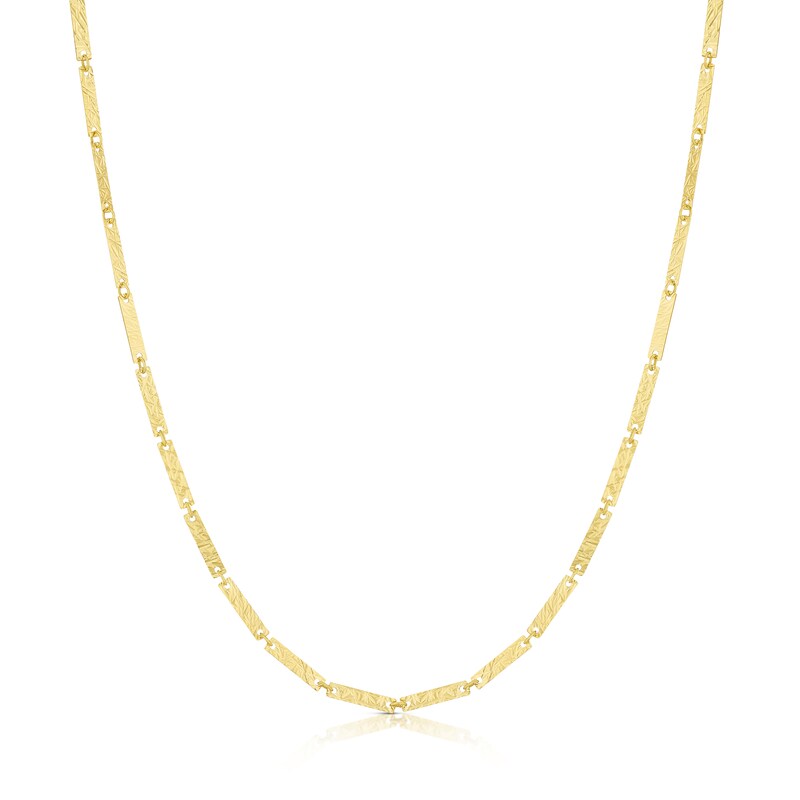 Main Image 1 of 9ct Yellow Gold Diamond Cut Mirror Necklace