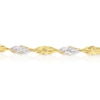 Thumbnail Image 2 of 9ct Two Colour Gold Twisted Chain Bracelet